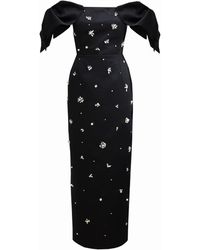 Gushka - Crystal And Pearl Embellished Gown - Lyst