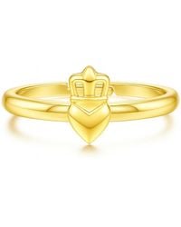 Unaloe - Adjustable Ring With Crown And Heart - Lyst