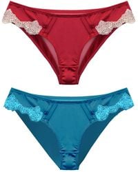 Tallulah Love - Two X Opulent Lace Briefs - Lyst
