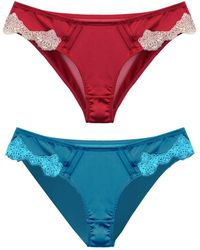 Tallulah Love - Two X Opulent Lace Briefs - Lyst