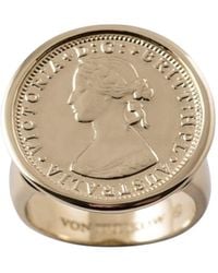 Von Treskow - Sixpence Sized Coin Ring - Lyst