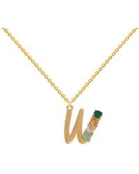 Lavani Jewels - Multicolored Initial W Necklace - Lyst