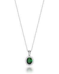 BY EDA DOGAN - Emerald Stone Pendant Necklace - Lyst