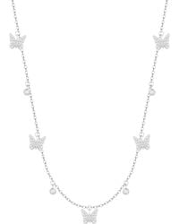 KAMARIA - Butterfly Charm Choker Necklace - Lyst