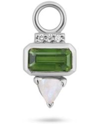 Zohreh - Tourmaline, Sapphire & Moonstone Earring Charm Sterling - Lyst