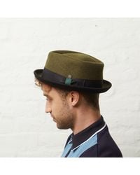 Dasmarca Hats - Jackson Fern Wool Felt Two Tone Porkpie Hat - Lyst