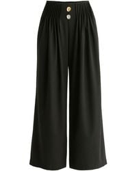Paisie - Wide Leg Trousers With Pleated Waist Detail - Lyst