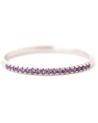 Belinda Jewelz - Amethyst Birthstone Band Ring - Lyst