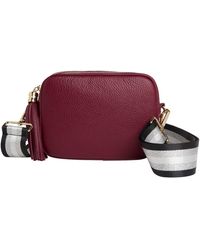 Betsy & Floss - Verona Crossbody Burgundy Tassel Bag With & Chevron Strap - Lyst
