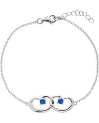 Belinda Jewelz - Sapphire Interlocked Hearts Bracelet - Lyst