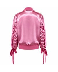 Freak Vault - Luna Satin Bomber Jacket - Lyst