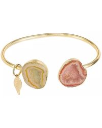 Magpie Rose - Yellow & Peach Rocks In The Sky Bangle - Lyst