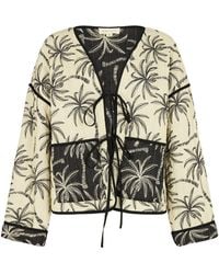 Raffya - Felicity Palm Print Reversible Jacket - Lyst