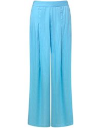 Why Mary - Aqua Low Rise Palazzo Pants - Lyst