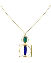Aracheli Studio - Translucent Blue And Green Vintage German Glass Beads Art Deco Necklace - Lyst