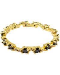 NASI SILVER - Nobody's Perfect Eternity Ring- Onyx & Topaz - Lyst