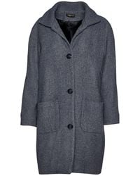Conquista - Wool Blend Melange Coat By Fashion - Lyst