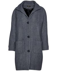 Conquista - Wool Blend Melange Coat By Fashion - Lyst