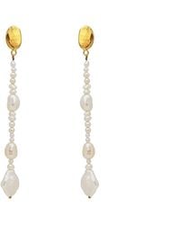 Yvonne Henderson Jewellery - Long Statement Dangle Pearl Earrings - Lyst