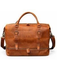 Touri - Genuine Leather Weekender With Outerwear Compartment - Lyst