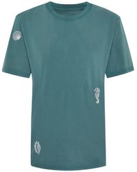 INGMARSON - Shell Embroidered Organic Cotton T-Shirt - Lyst