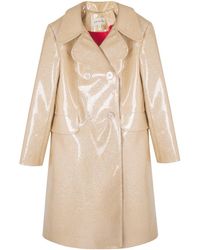 Paloma Lira - Neutrals Glitter Nude Coat - Lyst