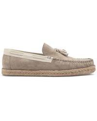 Ilvi - Neutrals Donato Mink Suede Leather Moccasin - Lyst