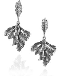 Unaloe - Sterling Leaf Drop Earrings – Nature Inspired Statement Earrings – Handmade Italian Jewelry For - Lyst