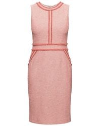 Rumour London - Eloise Soft Cotton Tweed Dress With Fringed Detail - Lyst