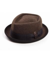 Dasmarca Hats - Jackson Chestnut Wool Felt Two Tone Porkpie Hat - Lyst