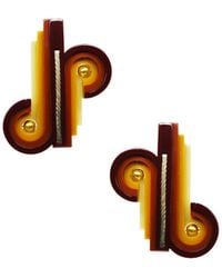 Gissa Bicalho - Handmade Acrylic Earring Op Knot Cinnamon - Lyst