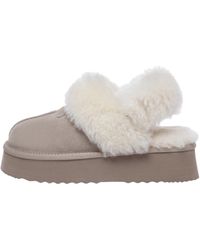 EverAu Australia - Neutrals Fantail Leather Slippers With Two Removable Straps - Lyst