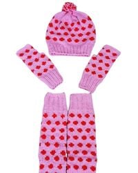 Springmoonatelier - Handmade Wool Hat, Gloves, And Socks Set - Lyst