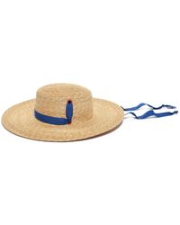 Justine Hats - Neutrals Summer Wide Brim Boater Hat - Lyst