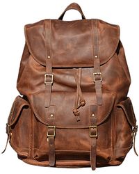 Touri - Military Style Leather Backpack - Lyst