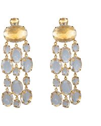 Bounkit - Marysol Earrings Clear Quartz Clip On - Lyst