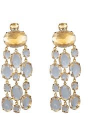 Bounkit - Marysol Earrings Clear Quartz Clip On - Lyst