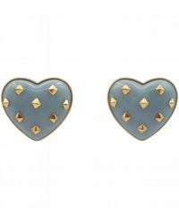 Michael Nash Jewelry - Cosette Aqua Heart Resin Stud Earrings - Lyst