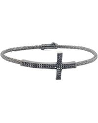 Ebru Jewelry - Eternal Cross Diamond Sterling Bracelet - Lyst