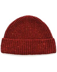 OUBAS - Donegal Merino Wool Beanie Hat - Lyst