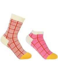 Peper Harow - Made in England - Grid Luxury Crew & Trainer Socks Bundle - Lyst