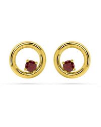 Onia - Round Ruby Donut Studs - Lyst