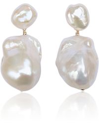 Kiri & Belle - Nova Large Baroque Pearl Drop Filled Earrings - Lyst