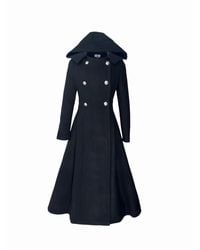 Adrenaline Fashion - Wool Long Coat With Hood – Elegant Winter Double-Breasted Coat - Lyst