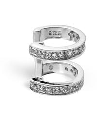 SALLY SKOUFIS - Edge Duo Ear Cuff With Made Cz Diamond Stimulant - Lyst