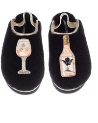 Laines London - Flatform Cloud Closed Toe Slippers With Angelic Rose Wine Brooches - Lyst