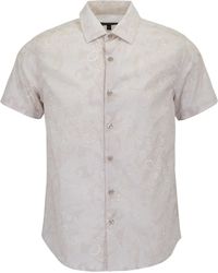 lords of harlech - Neutrals Scott Paisley Explosion Ivory Printed Button Up Shirt - Lyst