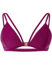 TOPAZ SWIM Kora Fixed Triangle Bikini Top Fuchsia - Purple