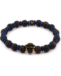 Ebru Jewelry - Matte Bronzite Stone Skull Beaded Bracelet - Lyst