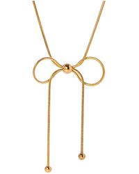 Olivia Le - Bow Minimalist Necklace - Lyst